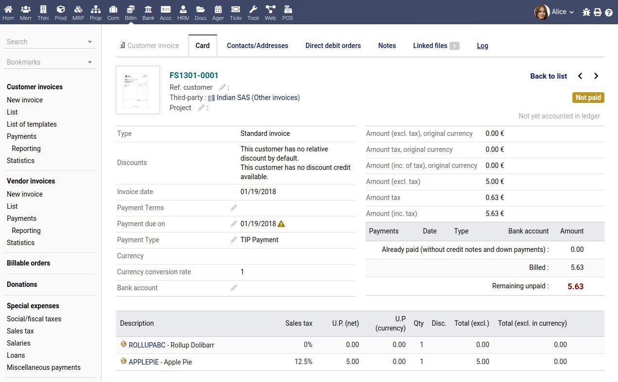 open source crm with invoicing
